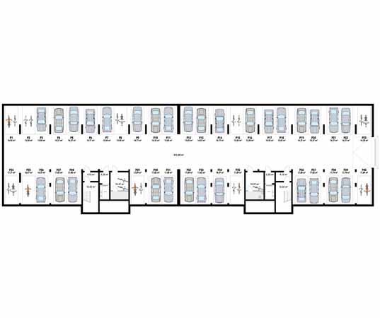 Projekt domu Spokojny - rzut piwnicy