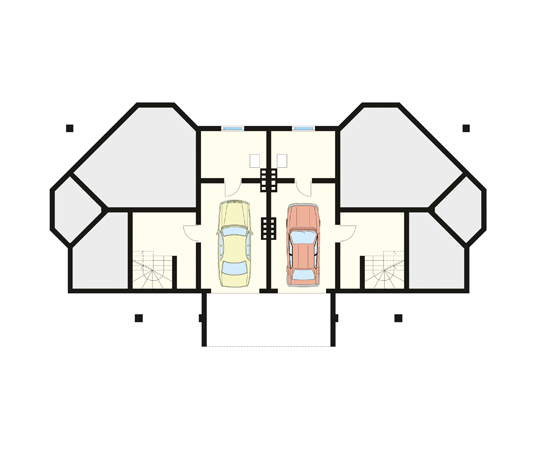 Projekt domu Suita - rzut piwnicy