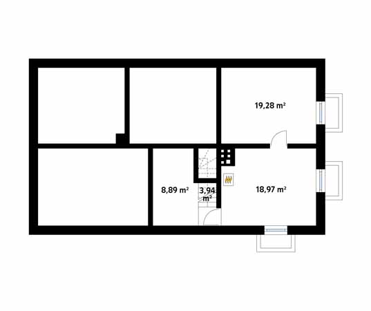 Projekt domu Świt - rzut piwnicy