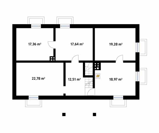 Projekt domu Świt 2 - rzut piwnicy
