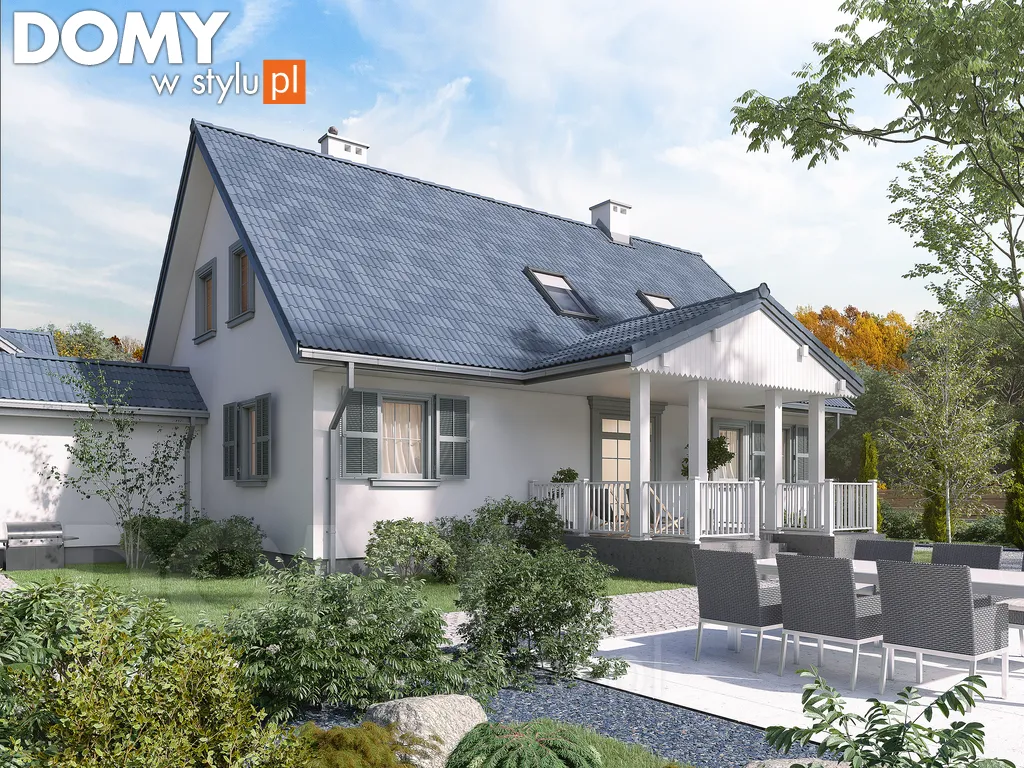 Projekt domu z poddaszem Szpak 2 - wizualizacja frontowa