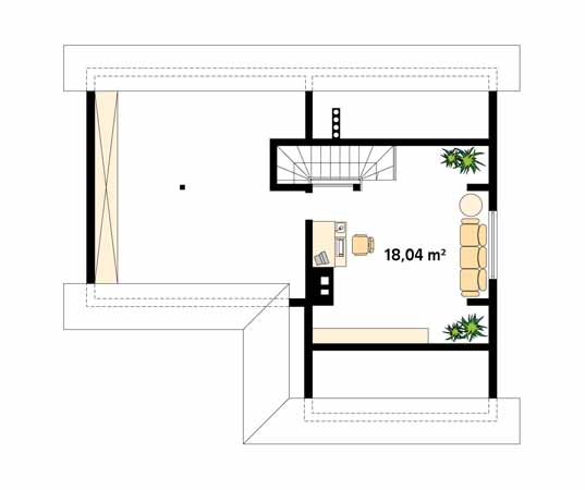 Projekt domu Szyper 4 dr-S - rzut poddasza