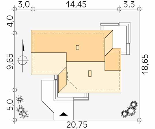 Projekt domu Szyper 8 - usytuowanie na działce