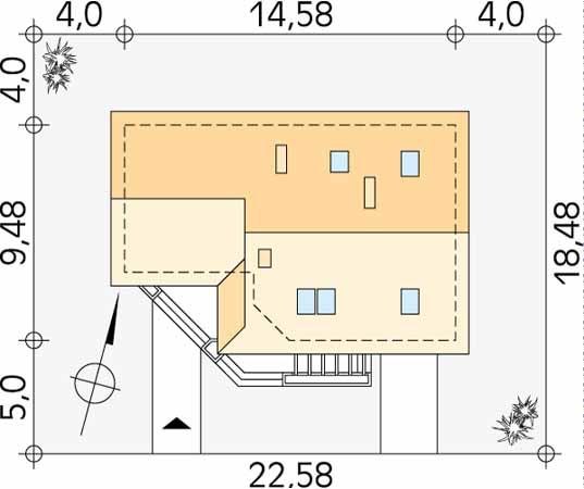 Projekt domu Szyper 9 - usytuowanie na działce