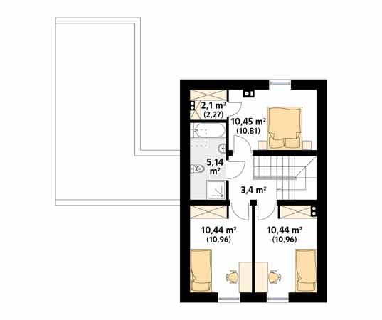 Projekt domu Teo - rzut poddasza