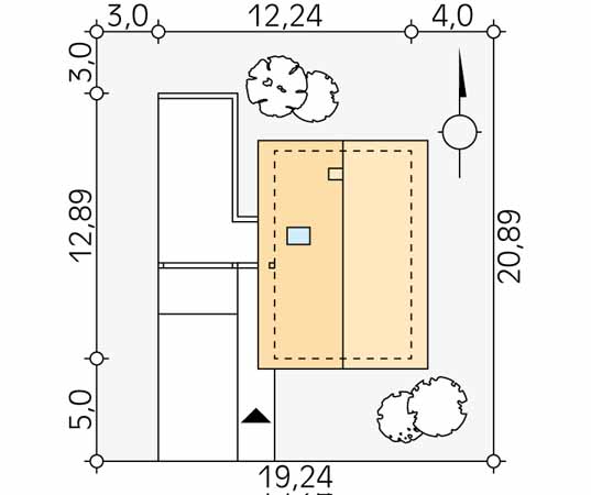 Projekt domu Teo 2 - usytuowanie na działce