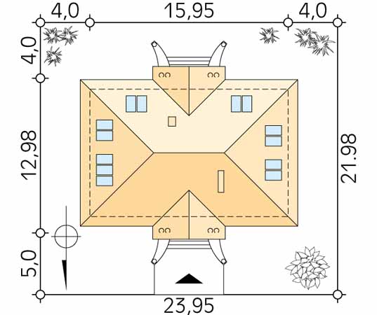 Projekt domu Tercja 4 - usytuowanie na działce