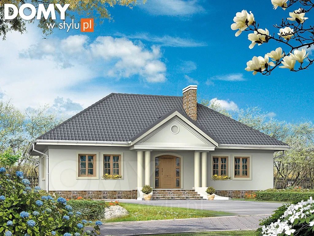 Projekt domu z poddaszem Tercja 4 - wizualizacja frontowa