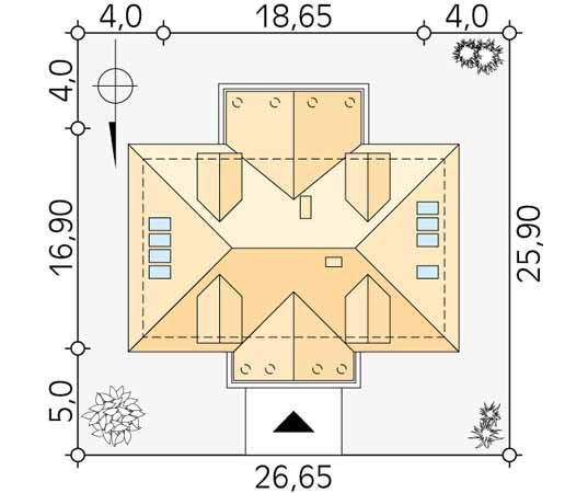 Projekt domu Tercja 5 - usytuowanie na działce