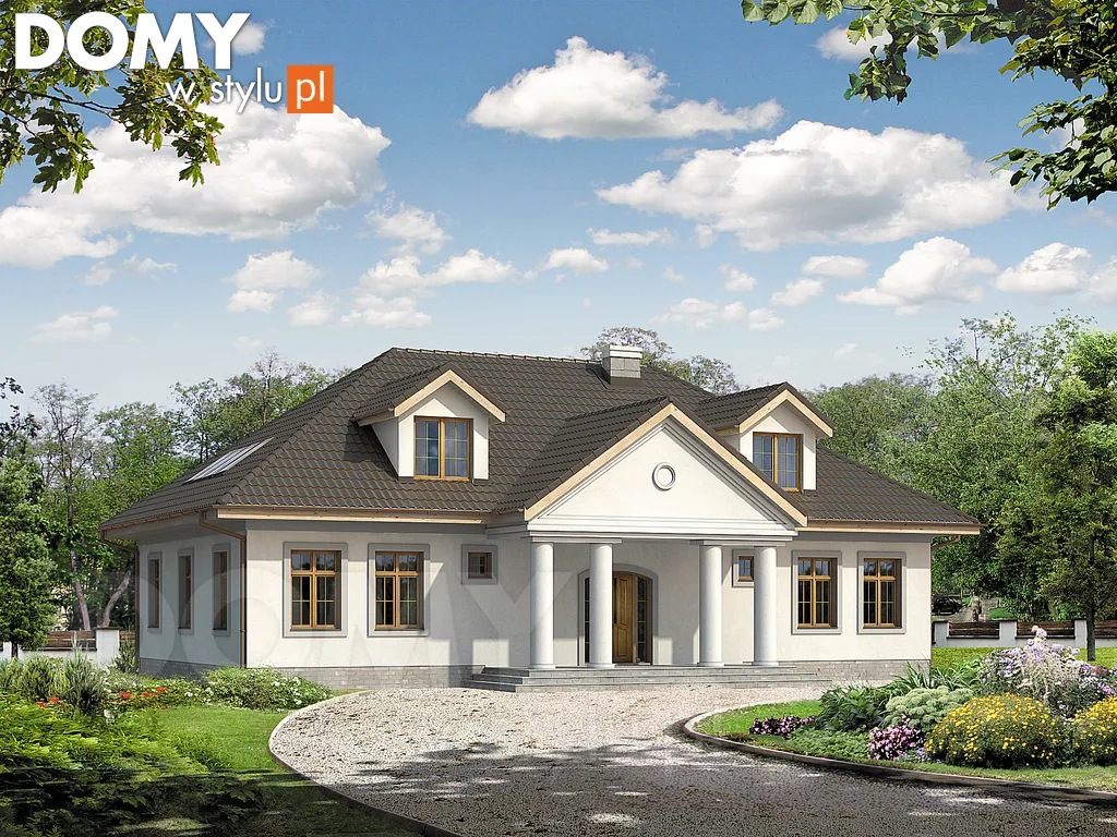 Projekt domu z poddaszem Tercja 5 - wizualizacja frontowa