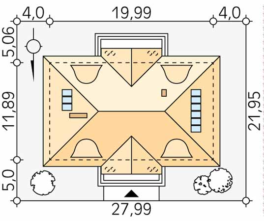 Projekt domu Tercja 7 - usytuowanie na działce
