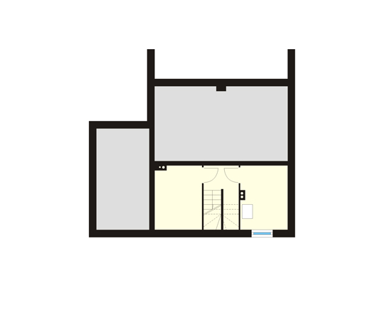 Projekt domu Topaz - rzut piwnicy