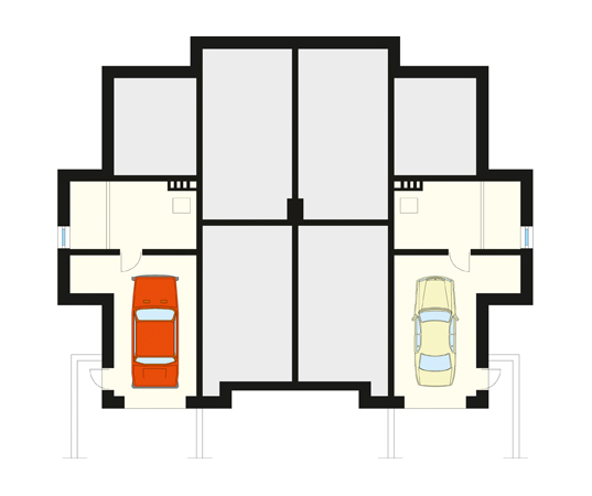 Projekt domu Turkus - rzut piwnicy