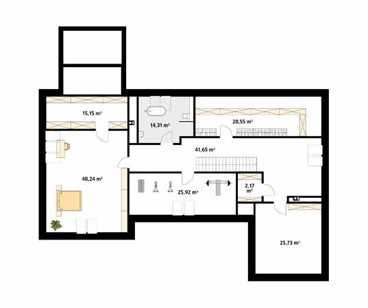 Projekt domu Tytan - rzut poddasza