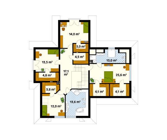 Projekt domu Vega 2 - rzut poddasza
