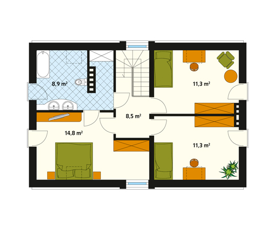 Projekt domu Vigo - rzut poddasza