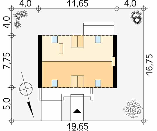 Projekt domu Vigo - usytuowanie na działce