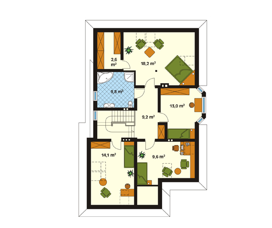 Projekt domu Viola 2 - rzut poddasza