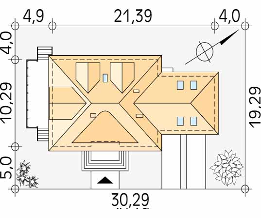 Projekt domu Walc 2 - usytuowanie na działce