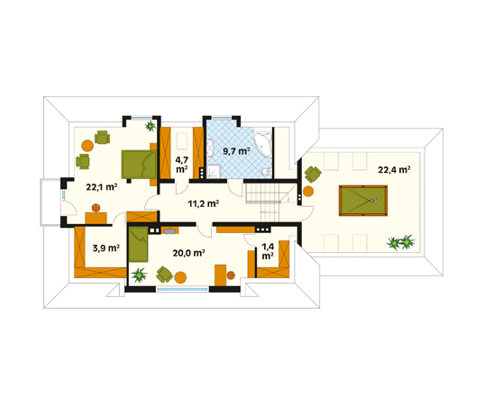 Projekt domu Walc 3 - rzut poddasza