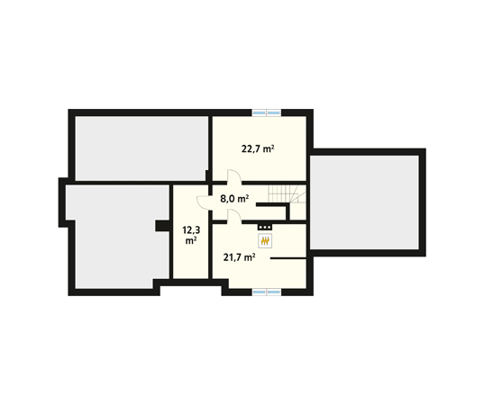 Projekt domu Walc 4 - rzut piwnicy