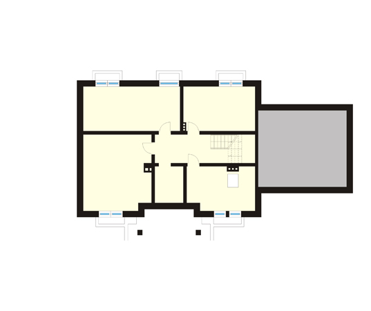 Projekt domu Walc 6 - rzut piwnicy