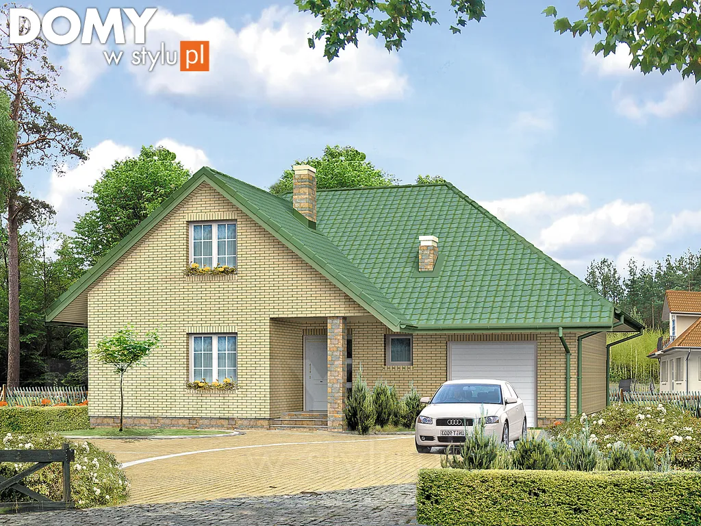 Projekt domu Wiking - wizualizacja frontowa