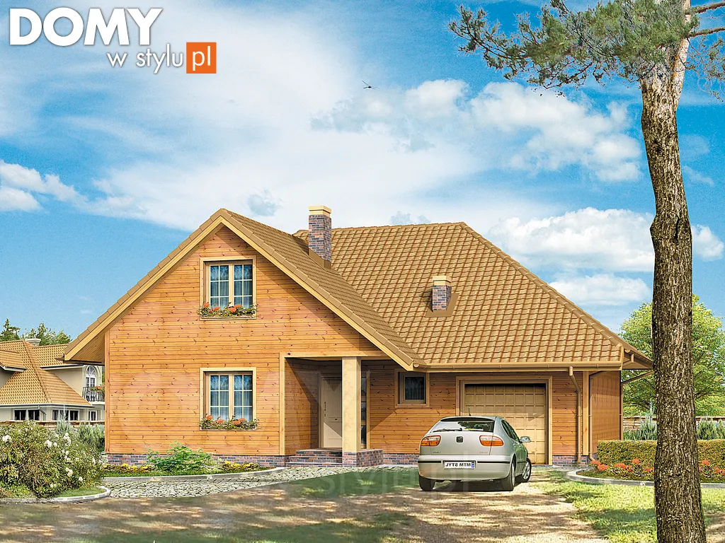 Projekt domu Wiking dr-S - wizualizacja frontowa