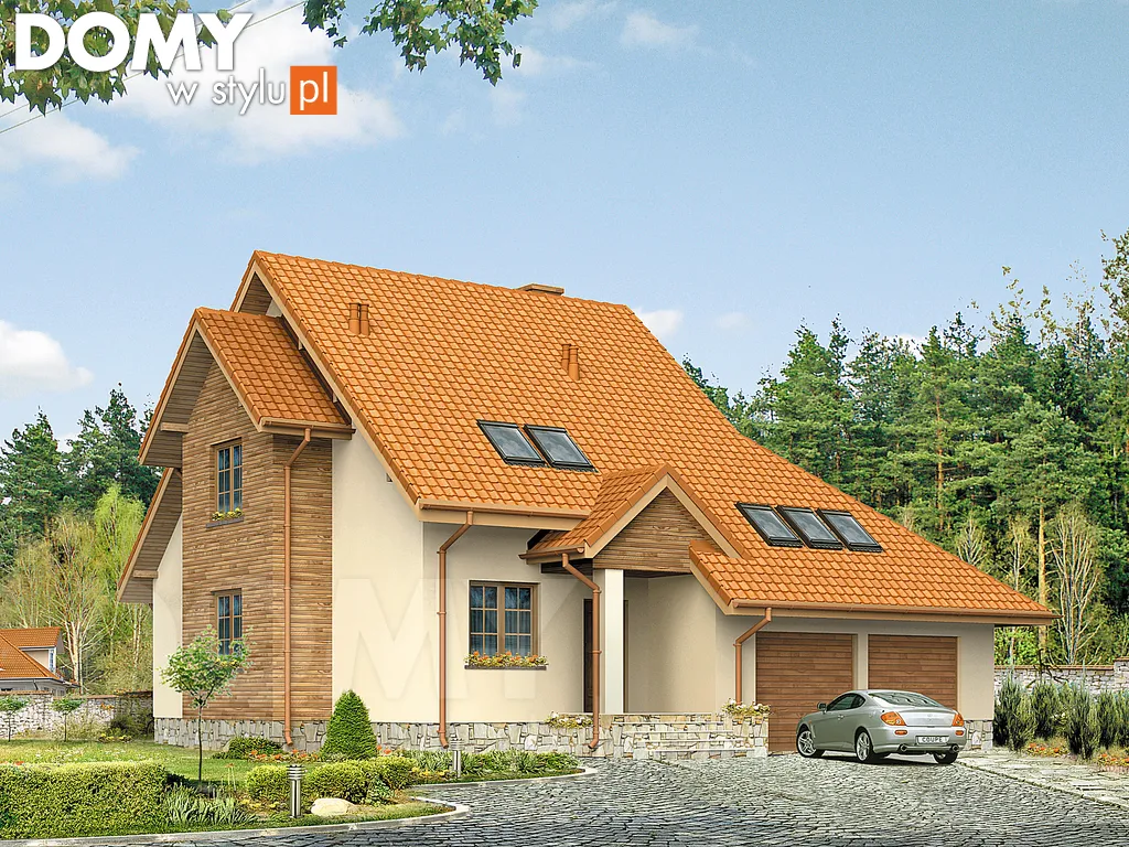 Projekt domu Zefir - wizualizacja frontowa