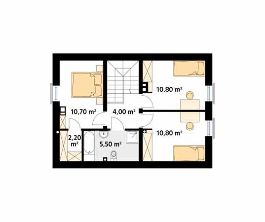 Projekt domu Zeo 3 - rzut poddasza