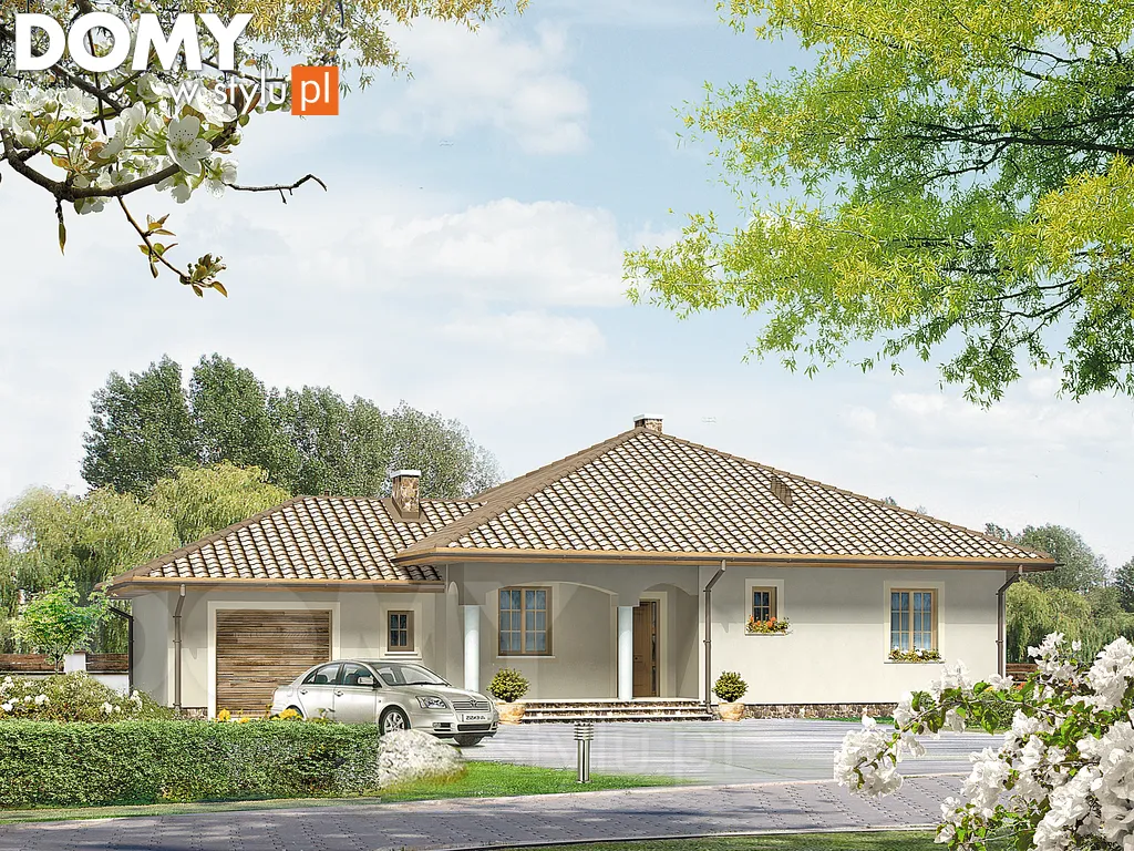 Projekt domu parterowego Zośka 3 - wizualizacja frontowa