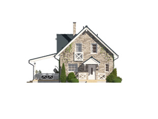 Projekt domu Aksamitka 3 - elewacje