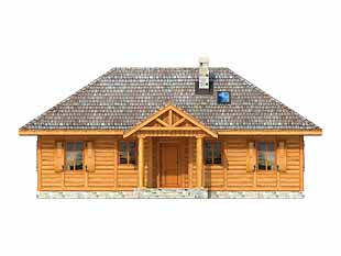 Projekt domu Borówka bal - elewacje