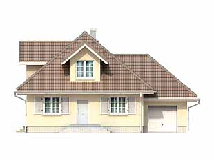 Projekt domu Bryza - elewacje