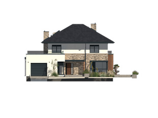 Projekt domu Fen - elewacje