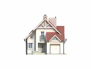 Projekt domu Fiołek - elewacje