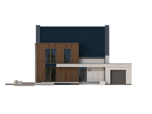 Projekt domu Gryfon - elewacje