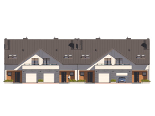 Projekt domu Jarząb - elewacje