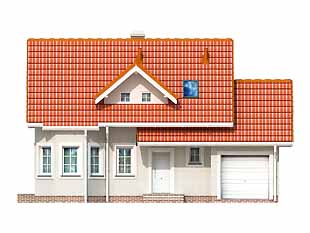 Projekt domu Kaśka - elewacje