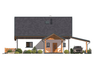 Projekt domu Koniczynka - elewacje