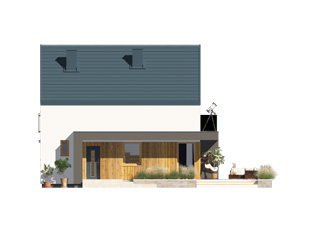 Projekt domu Kruszyna 2 - elewacje