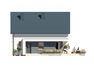 Projekt domu Kruszyna - elewacje