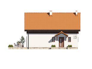 Projekt domu Lisek dr-T - elewacje