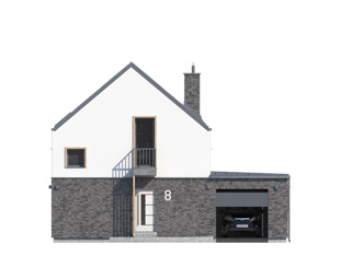 Projekt domu Mandarynka - elewacje