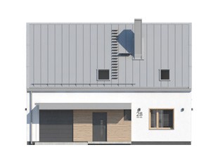 Projekt domu Mirabelka - elewacje