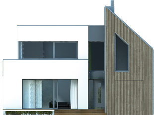 Projekt domu Orbita - elewacje