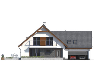 Projekt domu Wolta 3 - elewacje