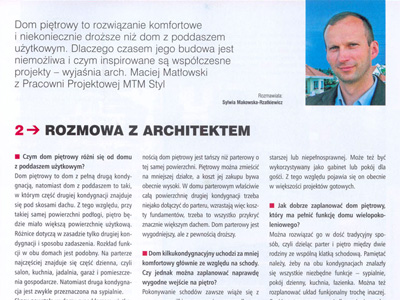 Dom piętrowy - Rozmowa z architektem