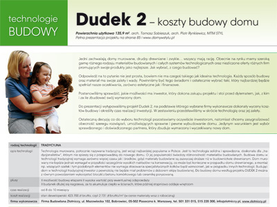 Dudek 2 - koszty budowy domu cz.1
