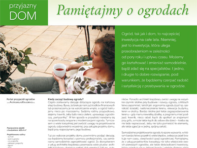 Pamiętajmy o ogrodach